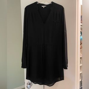 Black Naked Zebra Shirt Dress